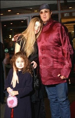 Seagal with his wife Arissa Wolf and daughter Savannah